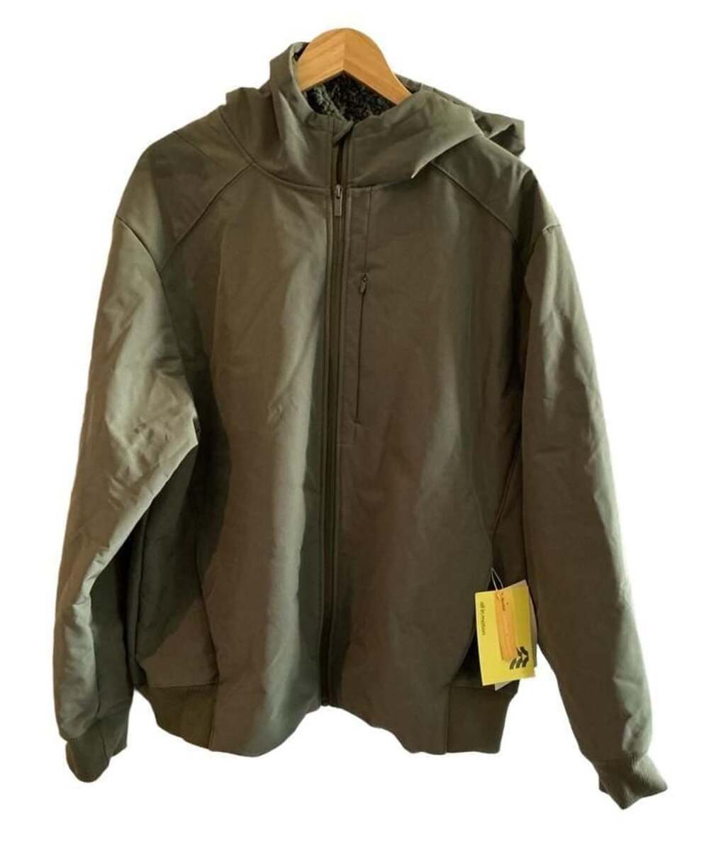 All In Motion Fleece Jacket Size XL Green Hooded Full Zip Soft Shell